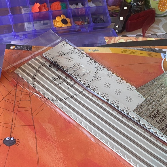 Halloween Junk Journal Scrapbooking Kit | Curated Papers, Ribbons Embellishments